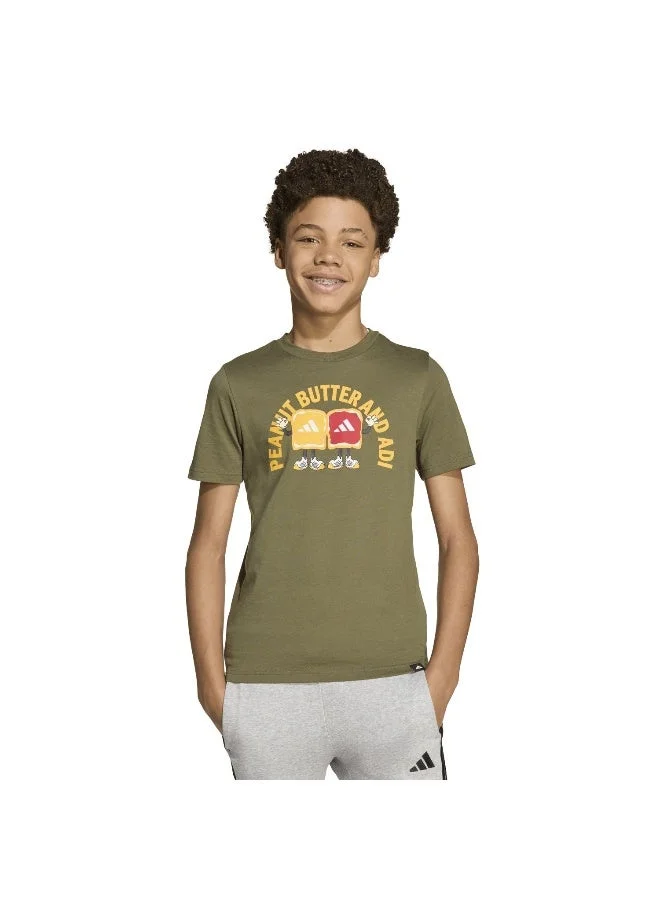 Adidas J Food T Green Graphic Tee (Short Sleeve) T-Shirts For Kids